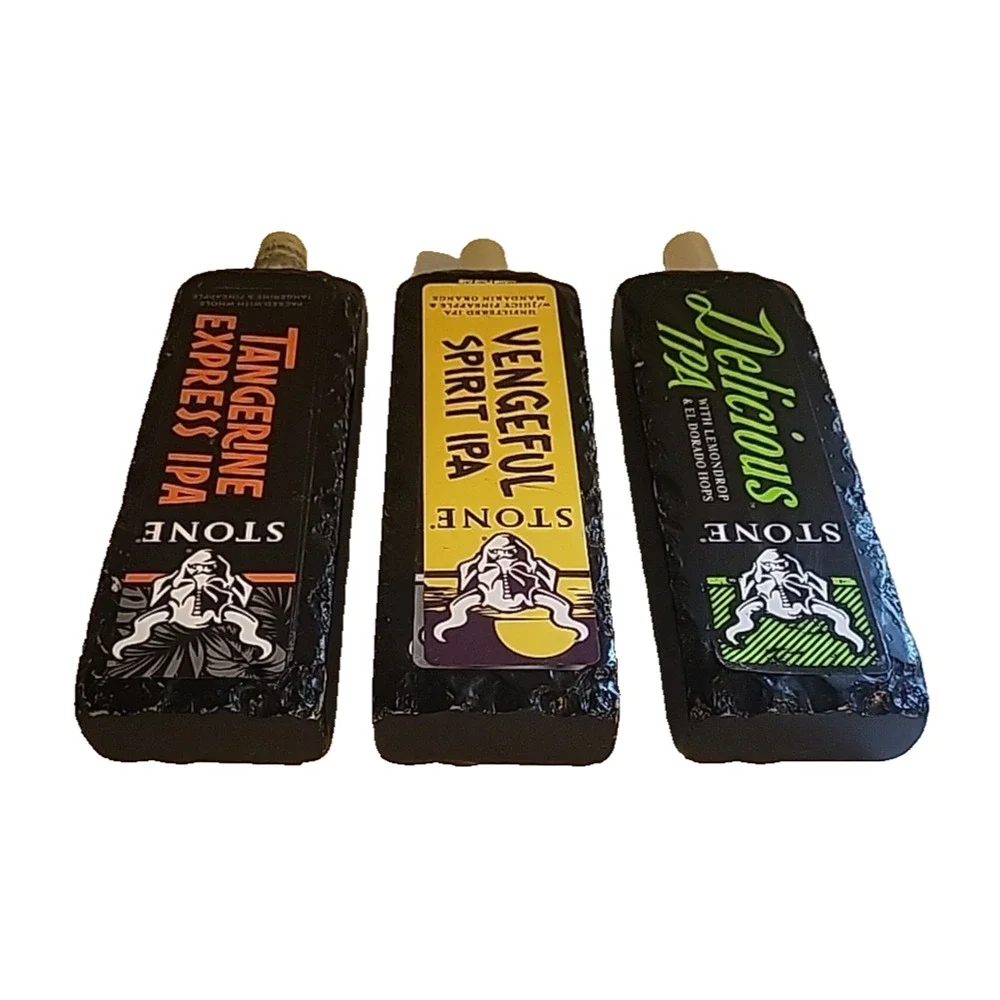 Lot of 3 STONE BREWING TANGERINE EXPRESS VENGEFUL SPIRIT SANCTIMONIOUS IPA Taps
